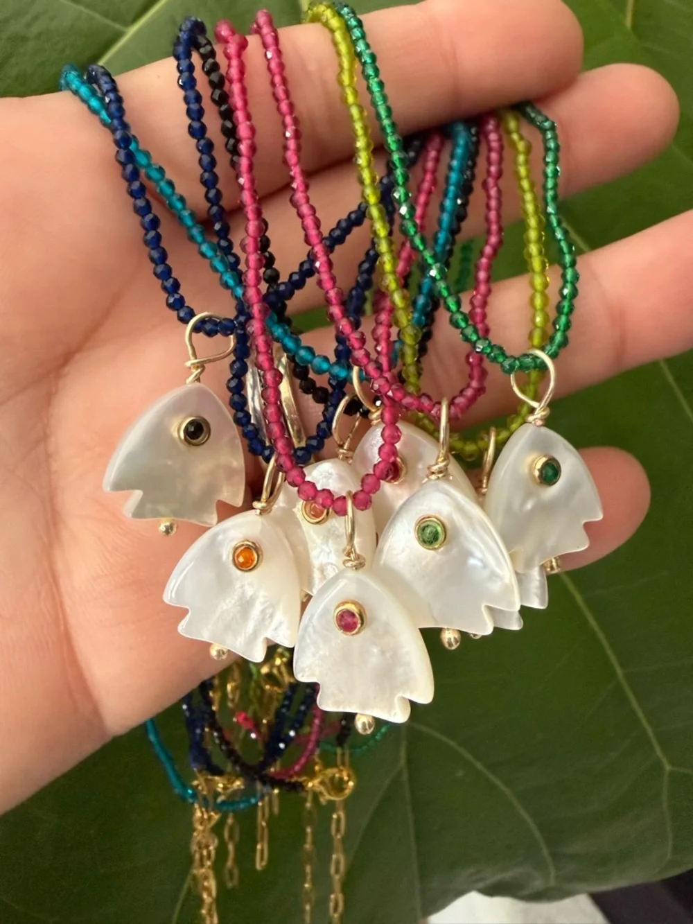 Mother-of-Pearl Fish Necklace